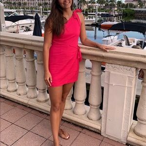 Showpo Pink One Shoulder mini dress